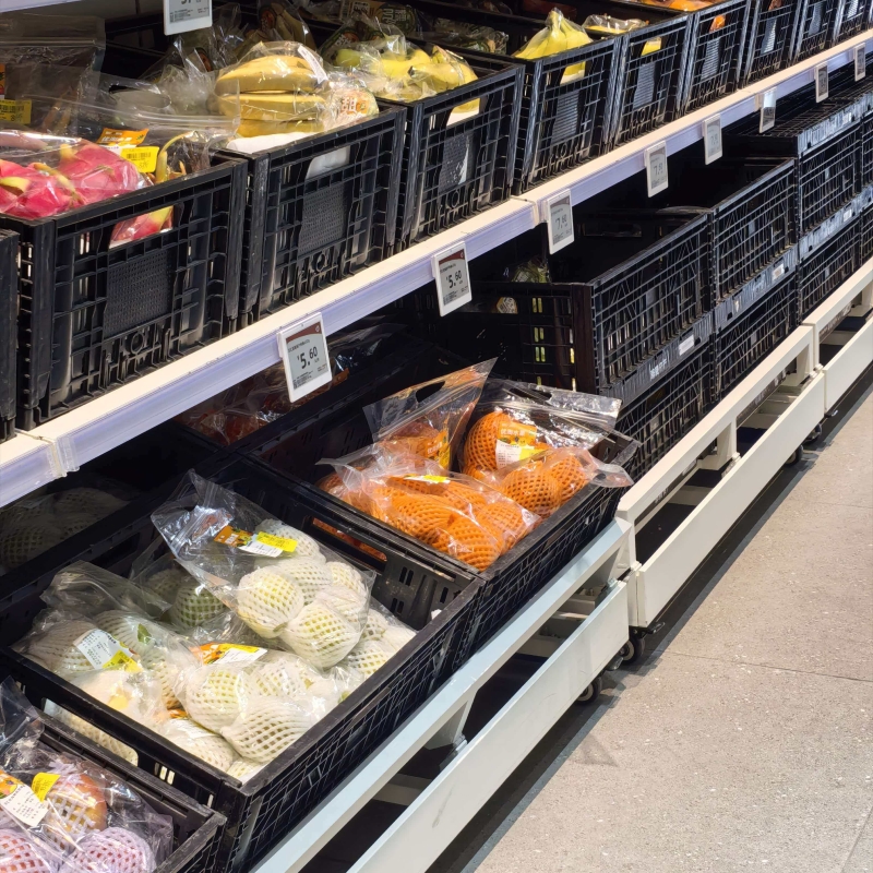 Multi-tier fruit and vegetable rack