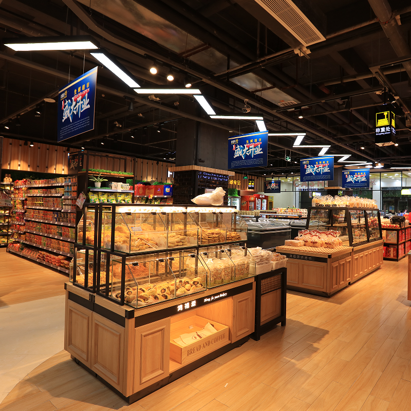 Supermarket Bread Display Racks, Bakery Section Equipment
