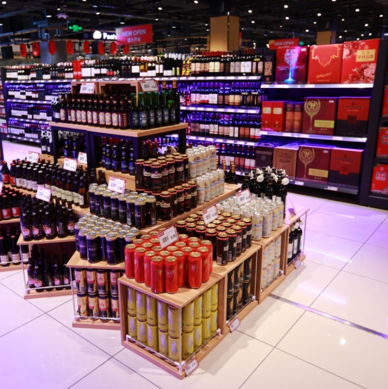 Red wine section shelving