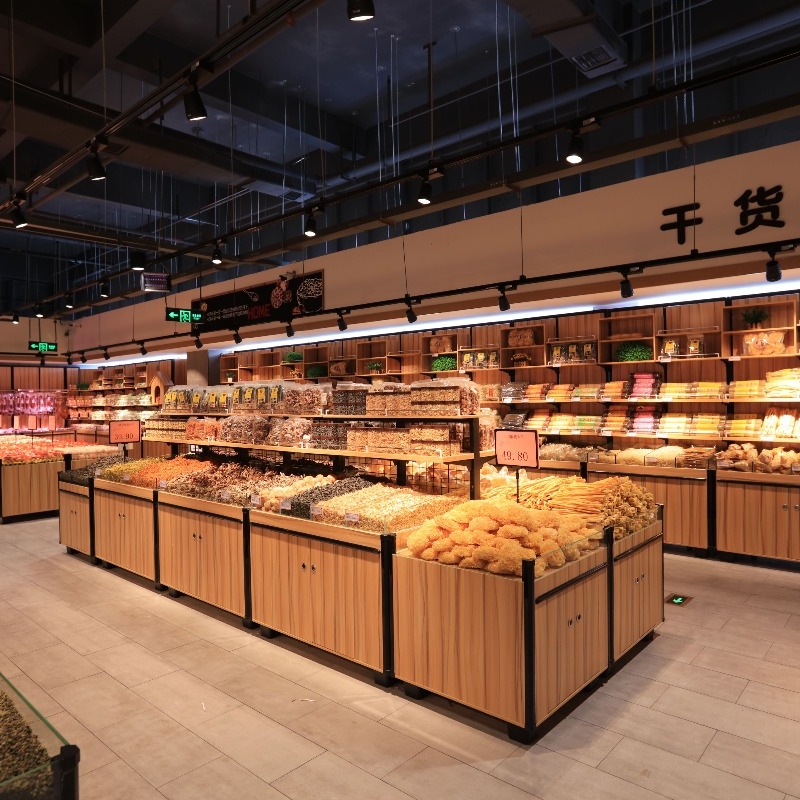 Supermarket Specialty Product Display Case (Iron and Wood Combination)