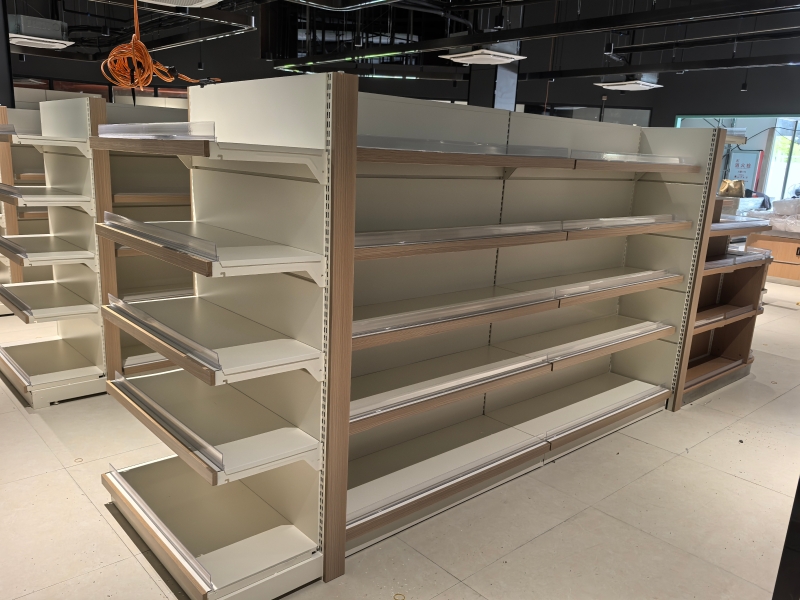 What kind of shelving do you need to buy to open a supermarket?