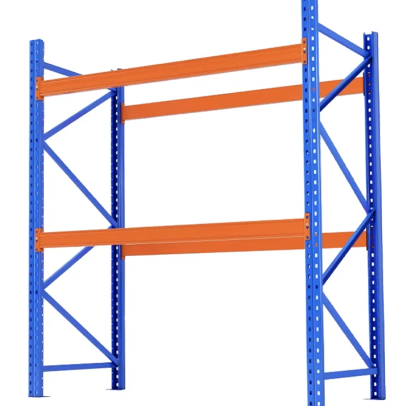 Bolted teardrop pallet rack