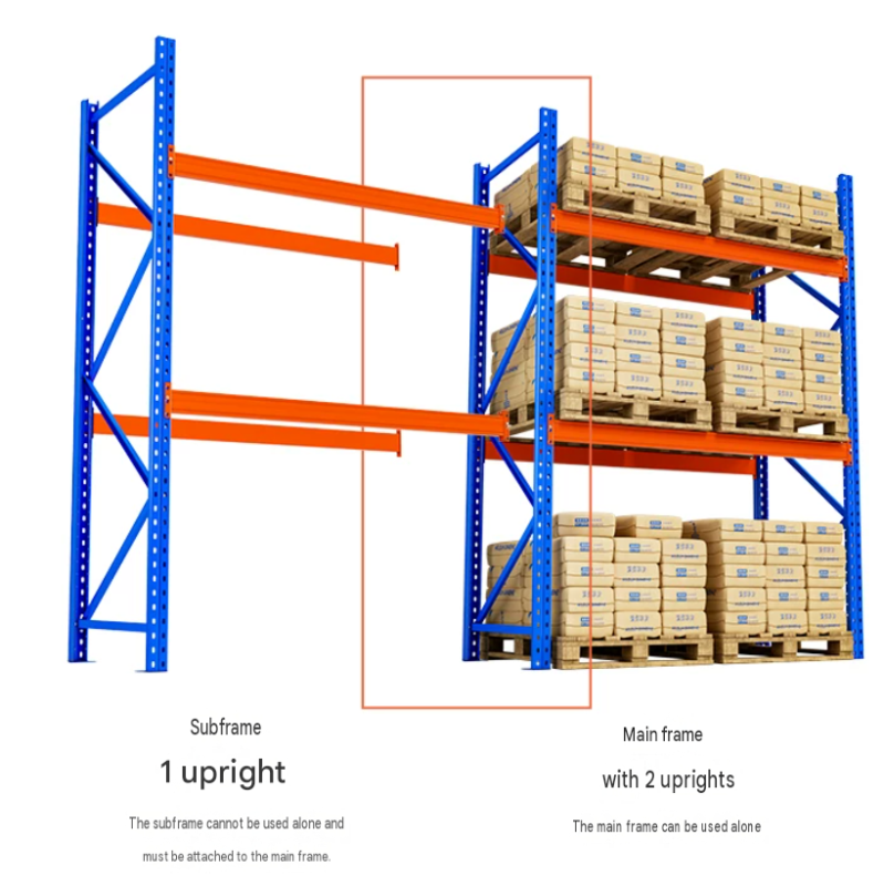 Bolted teardrop pallet rack