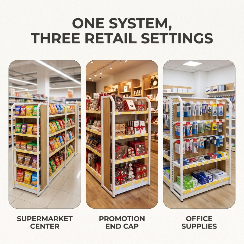 Island-style central display shelving