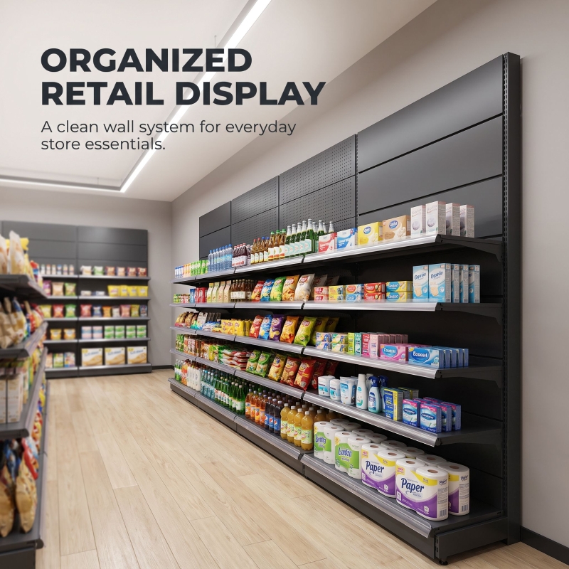 Single-sided shelving unit